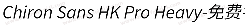 Chiron Sans HK Pro Heavy字体转换